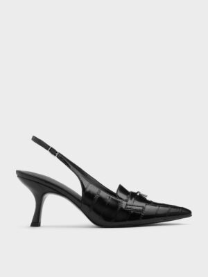 Charles & Keith - Griselda Eel-Effect Slingback Pumps