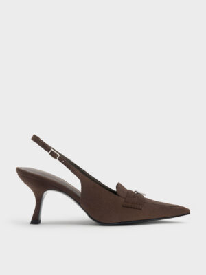 CHARLES & KEITH - Griselda Faux Suede Slingback Pumps