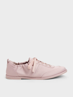 Charles & Keith - Satin Ruched Sneakers