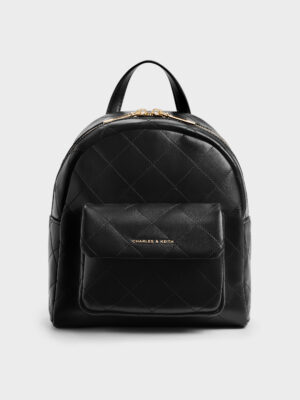 CHARLES & KEITH - Alva Quilted Front-Pocket Backpack