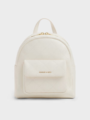 CHARLES & KEITH - Alva Quilted Front-Pocket Backpack