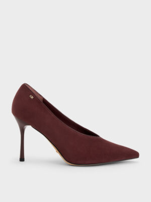 CHARLES & KEITH - Leather & Suede Pointed Pumps