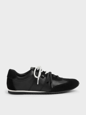 Charles & Keith - Jace Leather & Suede Sneakers