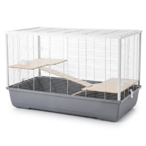Hamster & Rat Cage 100cm – Langham XL Multi-Level Grey/White | Little Friends