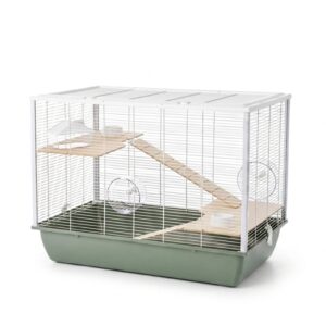 Hamster & Rat Cage Langham 78x48x58cm - Green/White, 2 Floors | Little Friends