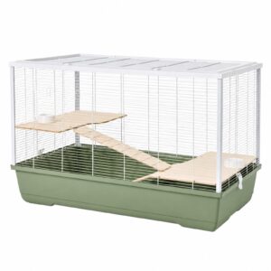 Hamster & Rat Cage 100cm – Langham XL Multi-Level Green/White | Little Friends