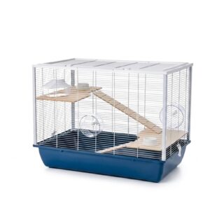 Hamster & Rat Cage Langham 78x48x58cm - Blue/White, 2 Floors | Little Friends