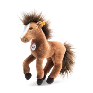 Steiff 122156 Chayenne Horse Brown Plush standing poseable Hanoverian Horse