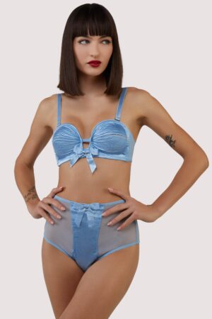Dorothy Baby Blue Diamanté Set | UK 38DD | Bettie Page Lingerie