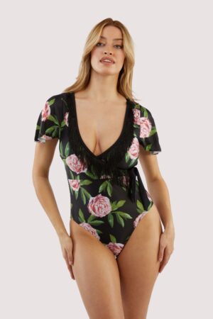 D+ Swimwear Eco Claudette Roses Swimsuit | UK 14 | Bettie Page Lingerie