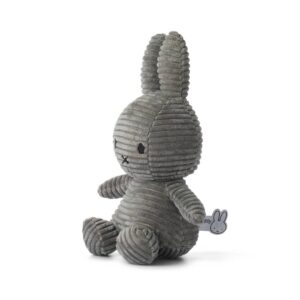 Bon Ton Toys 24182602 Miffy Corduroy ECO Grey Sitting Plush Toy