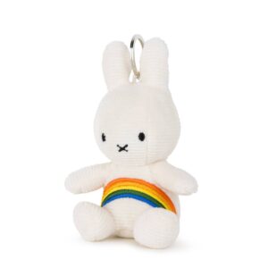 Bon Ton Toys 24915002 Miffy Corduroy White Keychain with Rainbow
