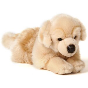 Uni Toys 22811A-GR Golden Retriever 43cm Dog Lying Soft Plush Toy