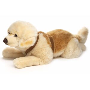 Uni Toys B22898R4 Golden Retriever with Harness 60cm Lying Dog Plush Toy