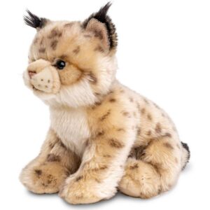 Uni Toys F40664 Lynx Cub Beige Spotted 22cm Sitting Wild Cat Soft Plush Toy