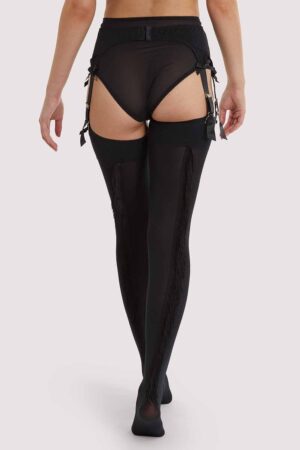 Fringe Stockings Black | UK 16-18 | Playful Promises