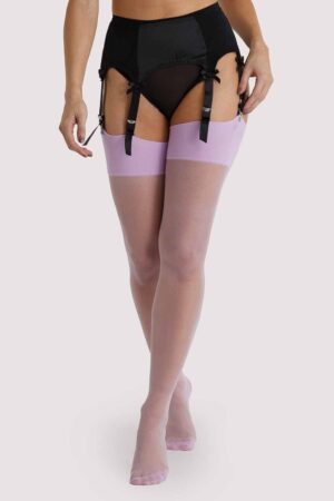 Lilac Seamed Stocking | UK 16-18 | Playful Promises