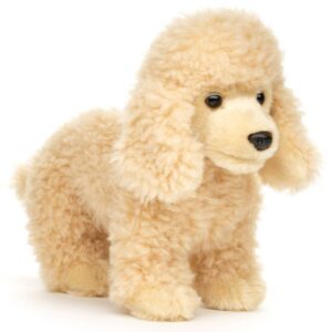 Uni Toys R21114-1 Apricot Poodle 30cm Standing Dog Fluffy Soft Plush Toy