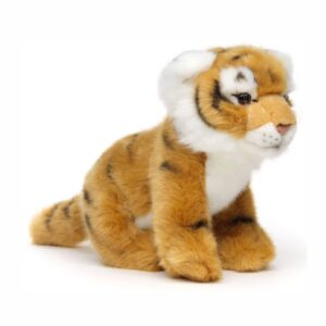 Uni Toys F40684BR Tiger Baby Orange Striped 24cm Cub Sitting Soft Plush Toy