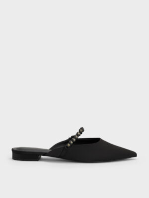 CHARLES & KEITH - Flores Recycled Polyester Gem-Strap Flat Mules
