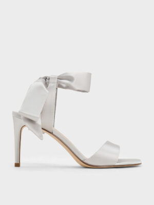 CHARLES & KEITH - Eliana Satin Tie-Around Heeled Sandals
