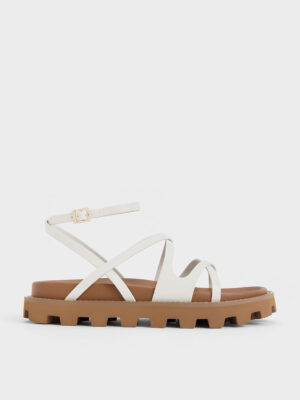 CHARLES & KEITH - Crossover Ankle-Strap Sandals