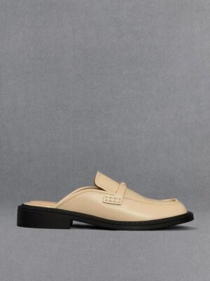 CHARLES & KEITH - Tahlia Leather Loafer Mules