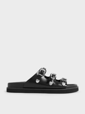 CHARLES & KEITH - Samala Buckled Triple-Strap Sandals