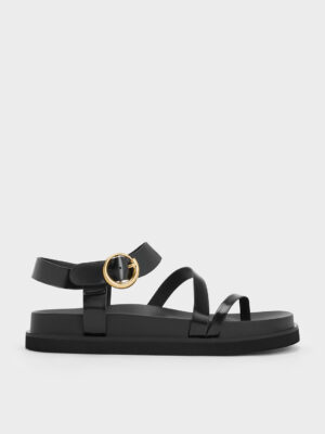 CHARLES & KEITH - Buckled Ankle-Strap Strappy Sandals