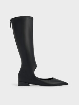 CHARLES & KEITH - Robbie Cut-Out Knee-High Boots