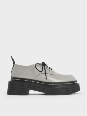 CHARLES & KEITH - Lace-Up Platform Derbys