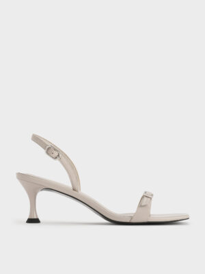 CHARLES & KEITH - Buckled Slingback Kitten Heels