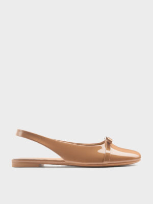 CHARLES & KEITH - Dorian Patent Bow Slingback Flats