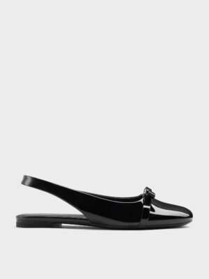 CHARLES & KEITH - Dorian Patent Bow Slingback Flats