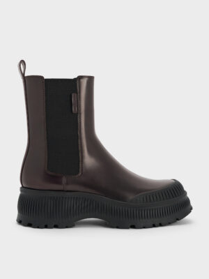 CHARLES & KEITH - Darra Ridged-Sole Chelsea Boots