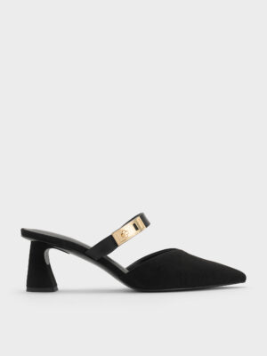 CHARLES & KEITH - Lando Faux Suede Heeled Mules
