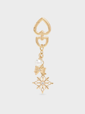 CHARLES & KEITH - Arrietty Crystal & Pearl Snowflake Charm
