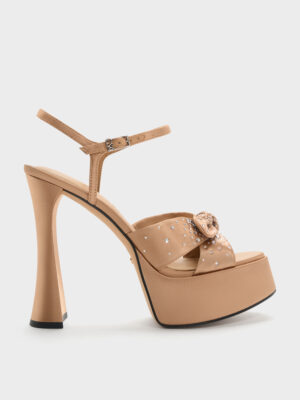 CHARLES & KEITH - Jayce Crystal Platform Sandals