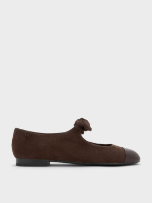 CHARLES & KEITH - Suede & Leather Mary Janes