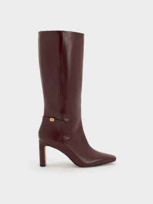 CHARLES & KEITH - Georgina Leather Knee-High Boots