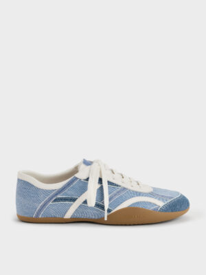 CHARLES & KEITH - Denim & Leather Sneakers