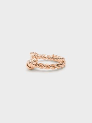 CHARLES & KEITH - Sable Rope-Knot Two-Ring Set