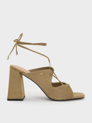CHARLES & KEITH - Jianna Suede Heeled Sandals