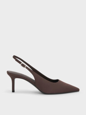 CHARLES & KEITH - Kaia Satin Slingback Pumps