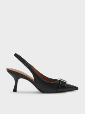 CHARLES & KEITH - Anita Buckled Pointed Slingback Pumps