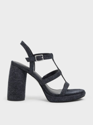 CHARLES & KEITH - Aether Denim Platform Sandals