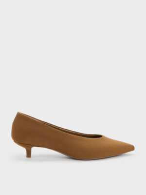 CHARLES & KEITH - Emelia Faux Suede Kitten Heels