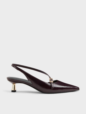 CHARLES & KEITH - Asymmetric D'Orsay Slingback Pumps