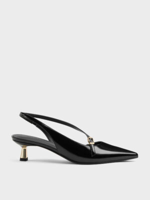 CHARLES & KEITH - Asymmetric D'Orsay Slingback Pumps