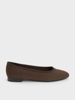 CHARLES & KEITH - Griselda Faux Suede Ballet Flats